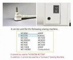 Педаль для электронных машин Janome-0